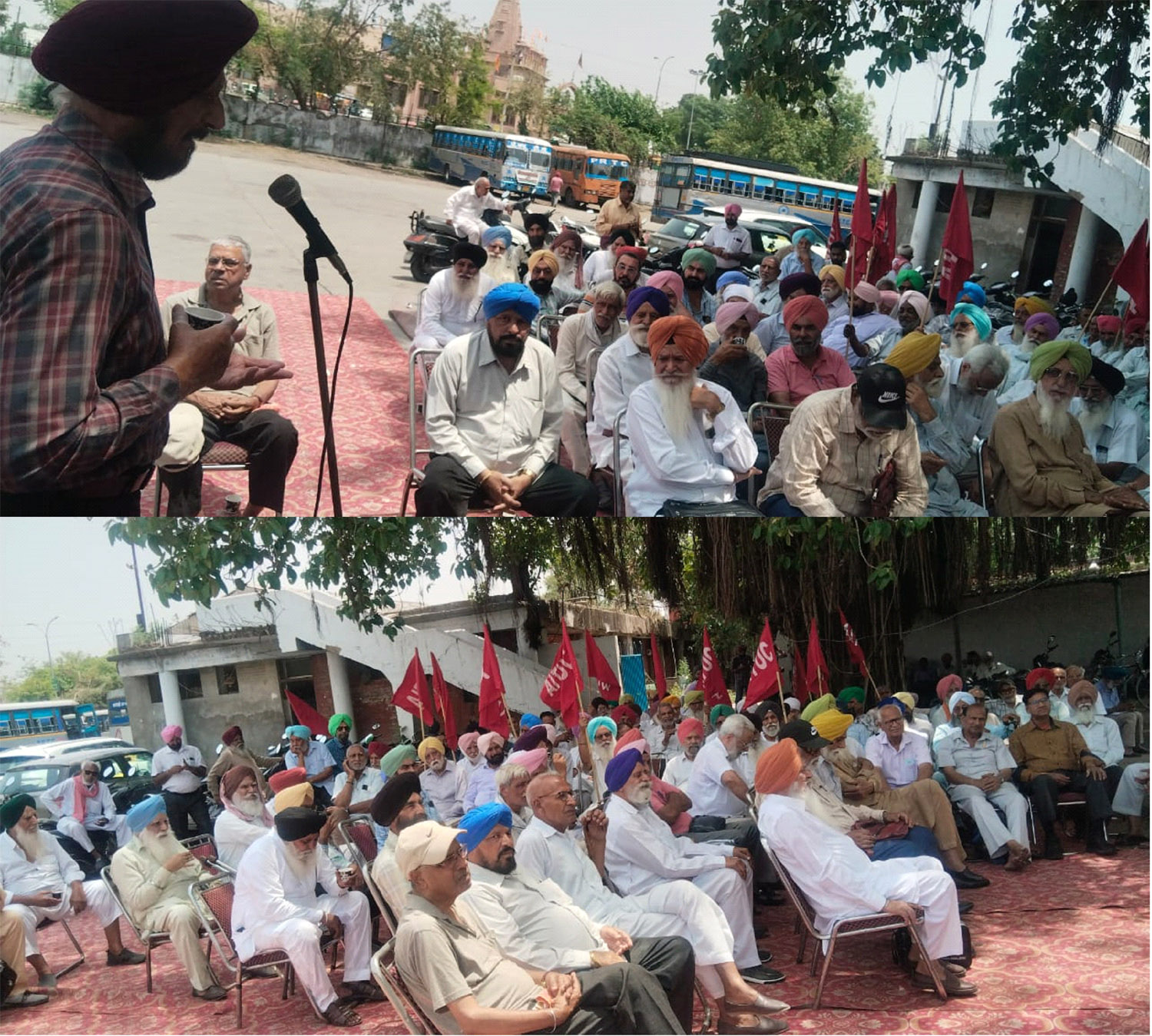 पीआरटीसी रिटायर्ड वर्कर्स यूनियन ने सरकार की लापरवाही के खिलाफ किया प्रदर्शन